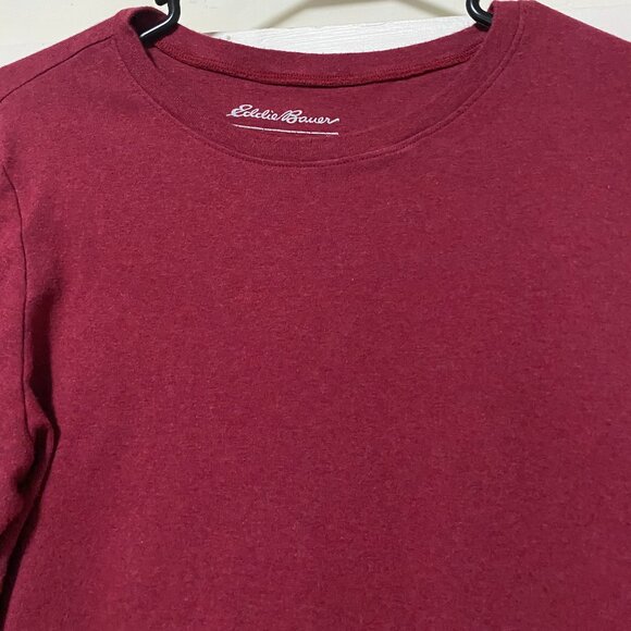 Eddie Bauer long sleeve red wine top, size XL - Picture 2 of 9